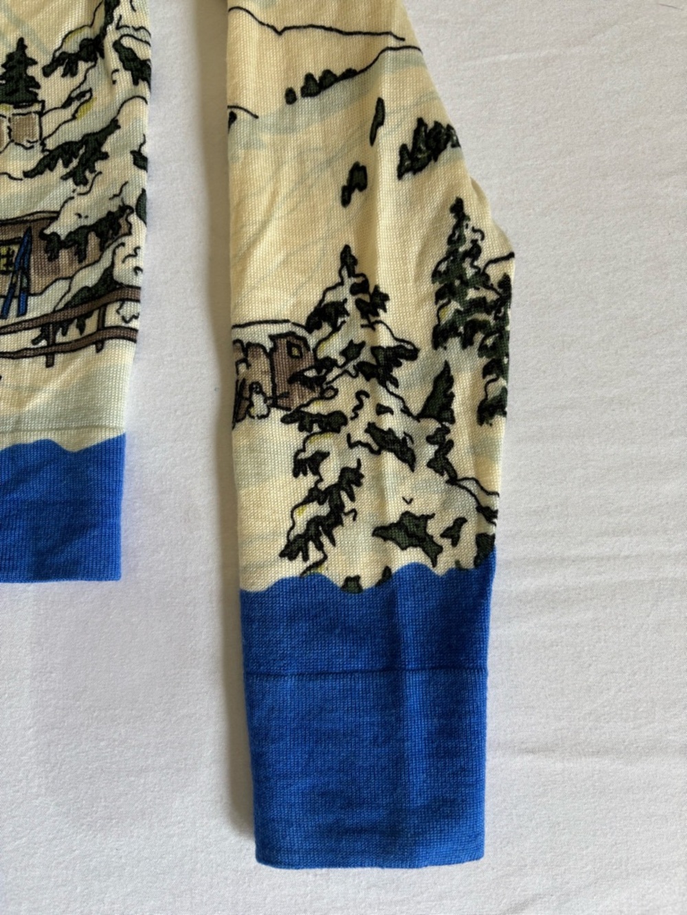 Rare Collectable J.Crew Vintage Ski Scene Sweater Merino Wool Size Small - Picture 10 of 12